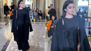 Rashmika Mandanna at Milan Fashion Week 2024! Actress Rocks an All-Black Outfit As She Walks for Onitsuka Tiger at the Event (See Pics and Video)